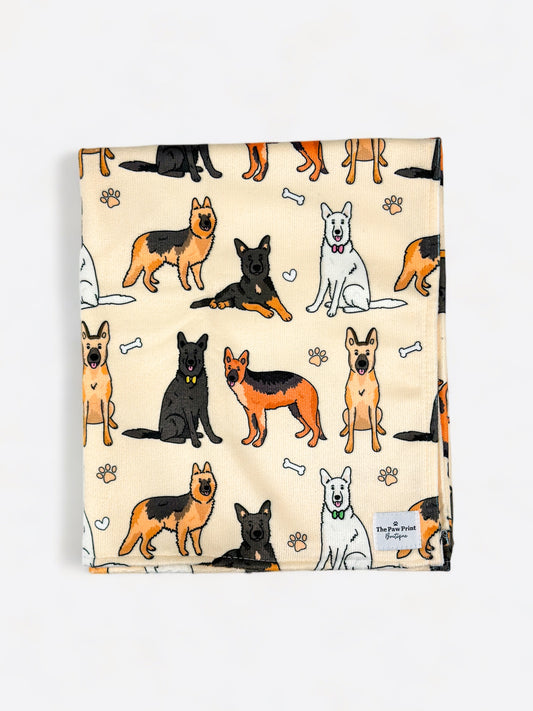 The German Shepherd Dog Towel - Beige