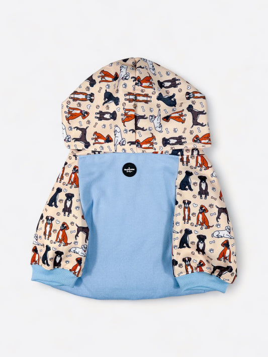 The Boxer Dog Hoodie - Baby Blue