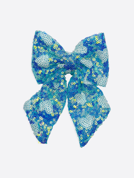 The Sassy in Sequins - Baby Blue Bow Tie