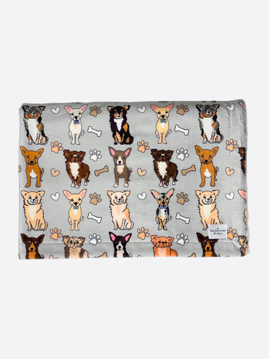 The Chihuahua Dog Blanket - Grey