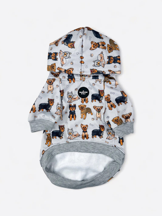 The Yorkie Dog Hoodie - All Over Print