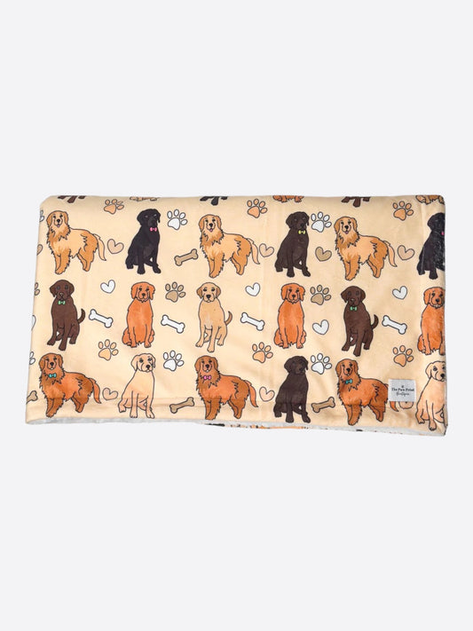 The Labrador / Retriever Dog Blanket - Beige