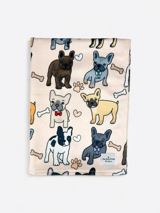 The French Bulldog Dog Towel - Beige