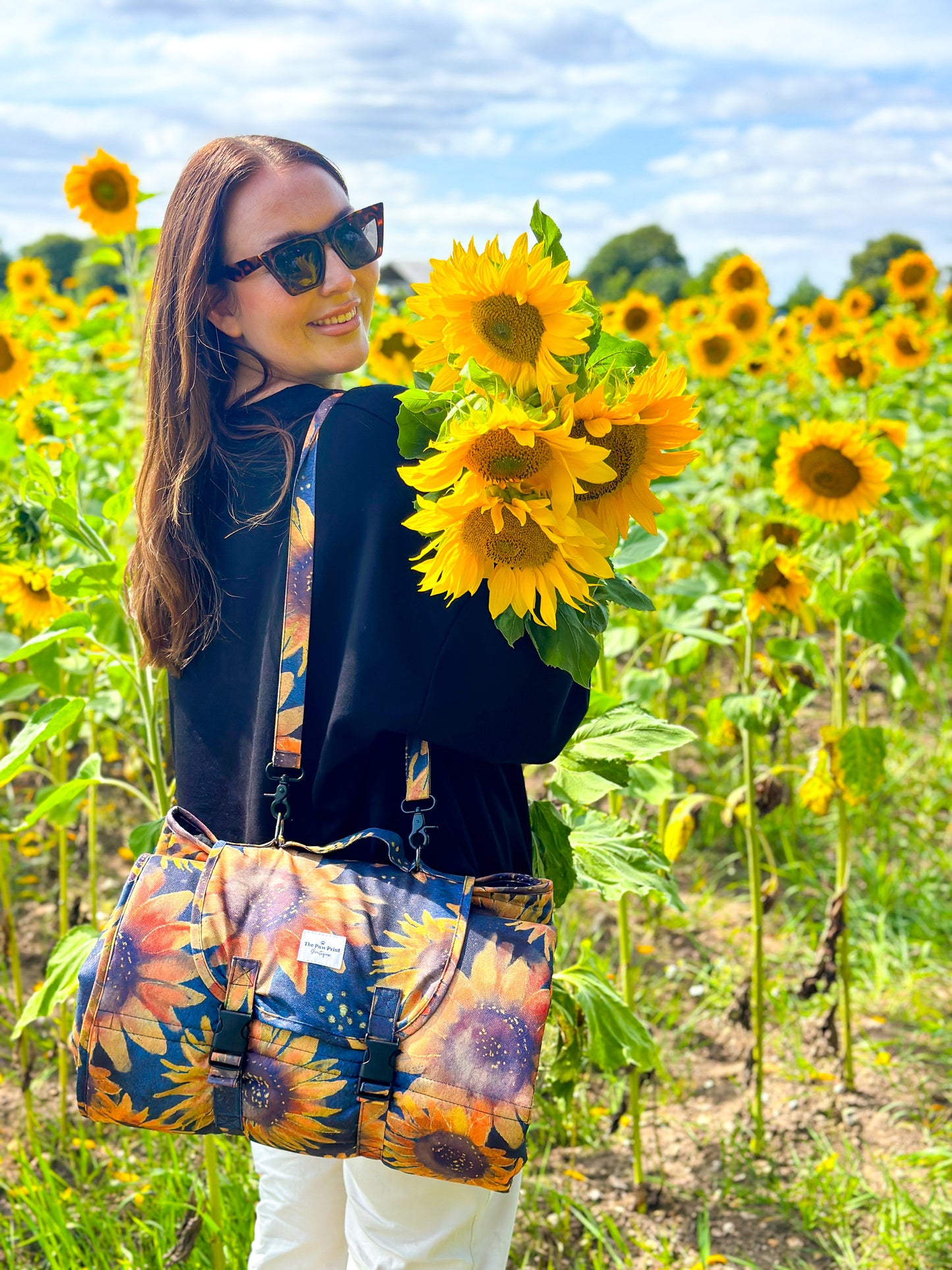 The Sunflower Field Picnic Mat