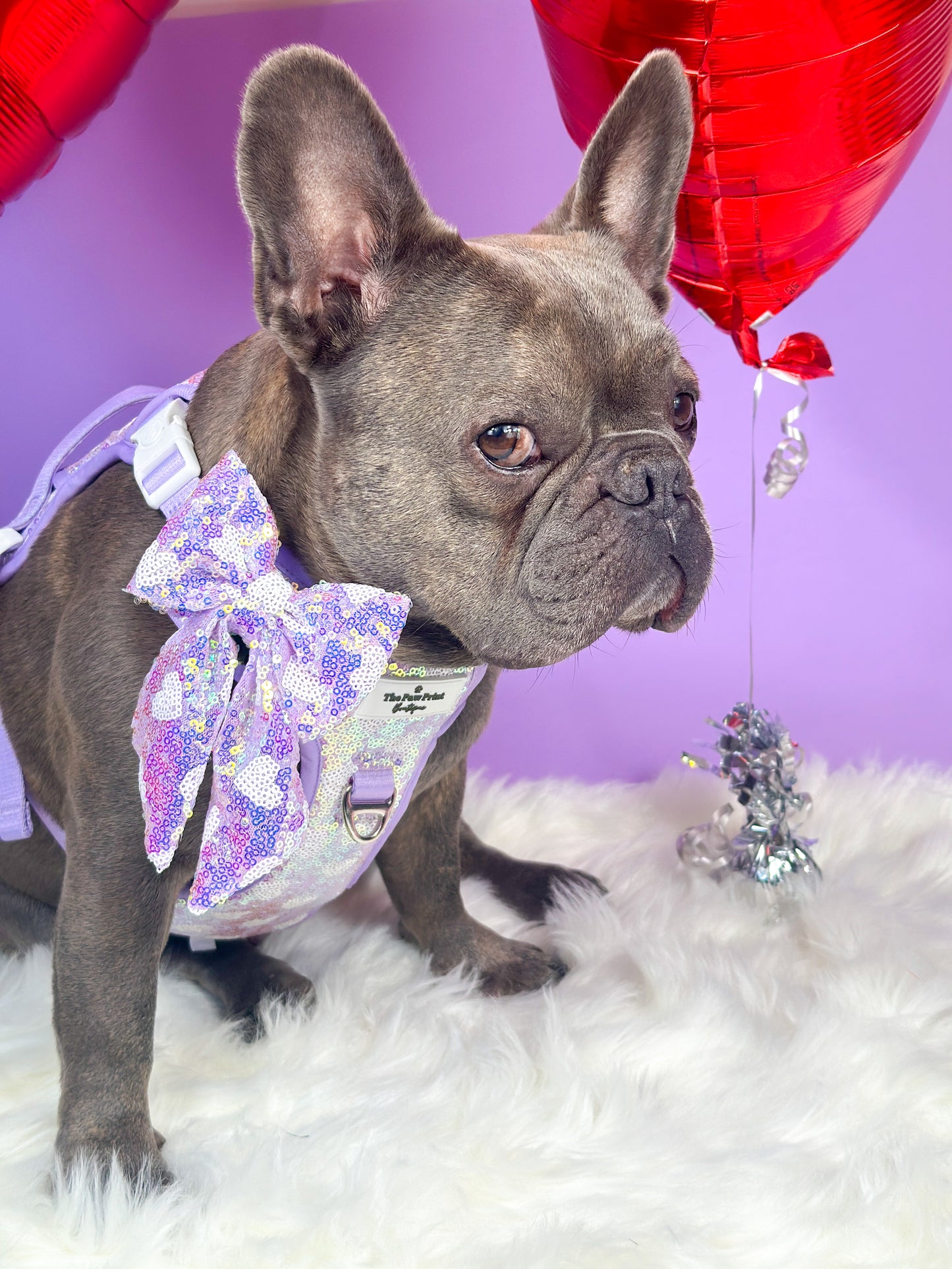 The Sassy in Sequins - Lilac Bow Tie