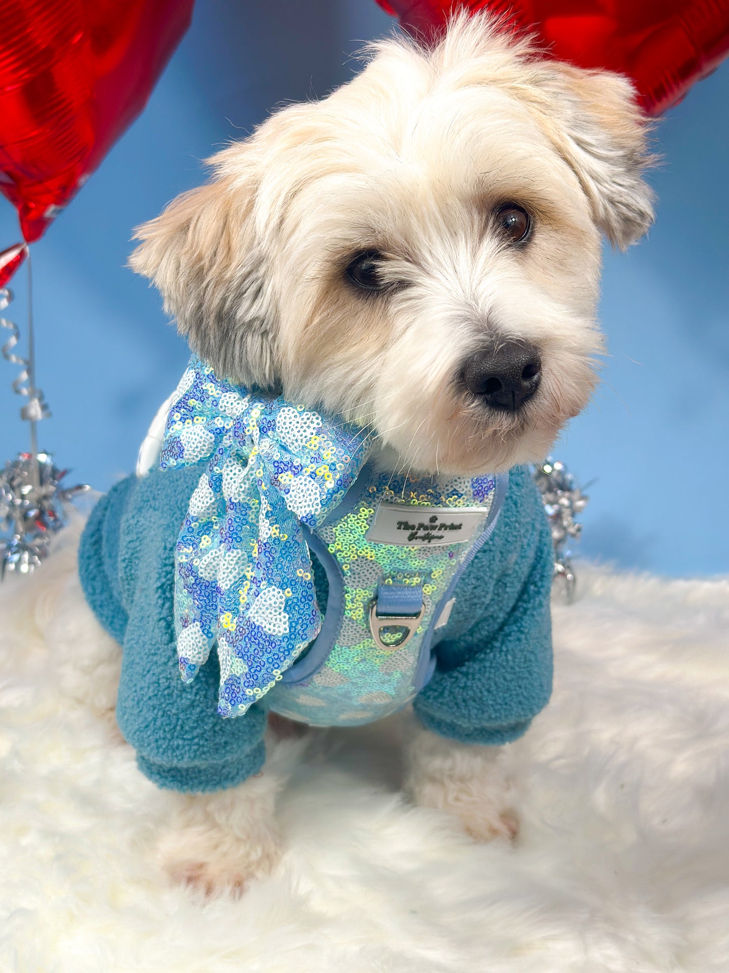 The Sassy in Sequins - Baby Blue Bow Tie