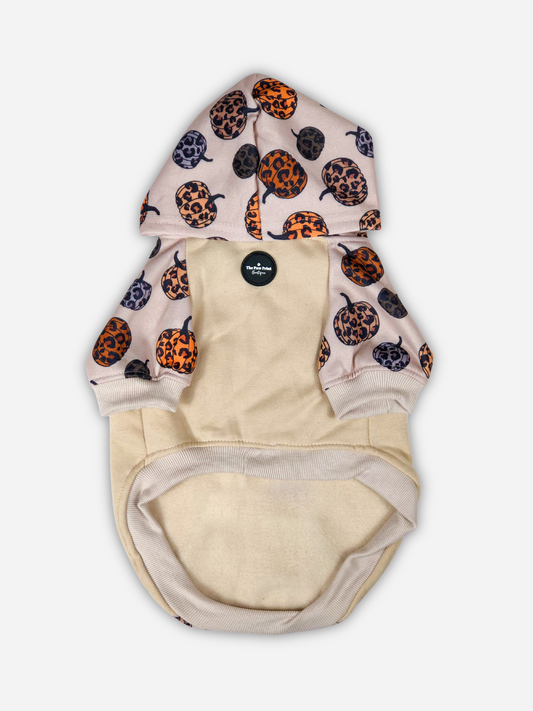 Leopawrd Pupkins Hoodie (Beige)