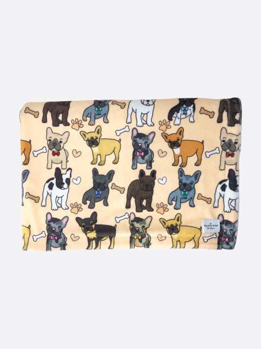 The French Bulldog Dog Blanket - Beige