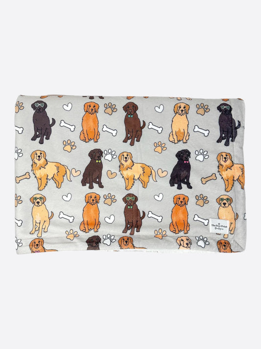 The Labrador / Retriever Dog Blanket - Grey