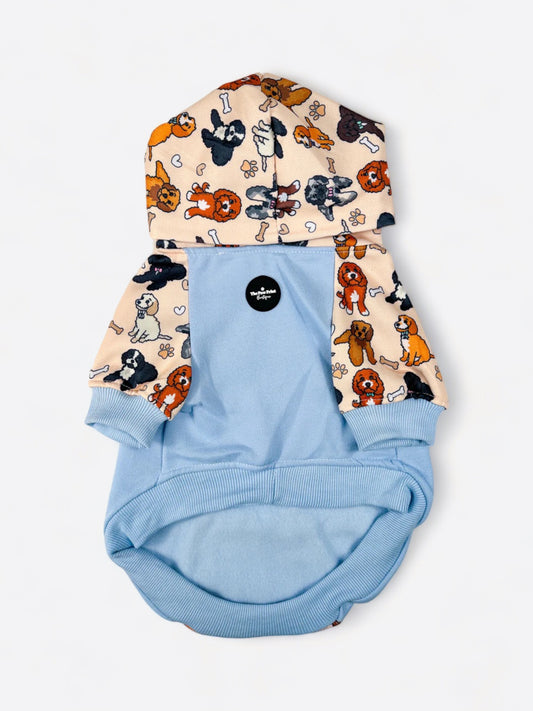 The Poodles & Doodles Dog Hoodie - Baby Blue