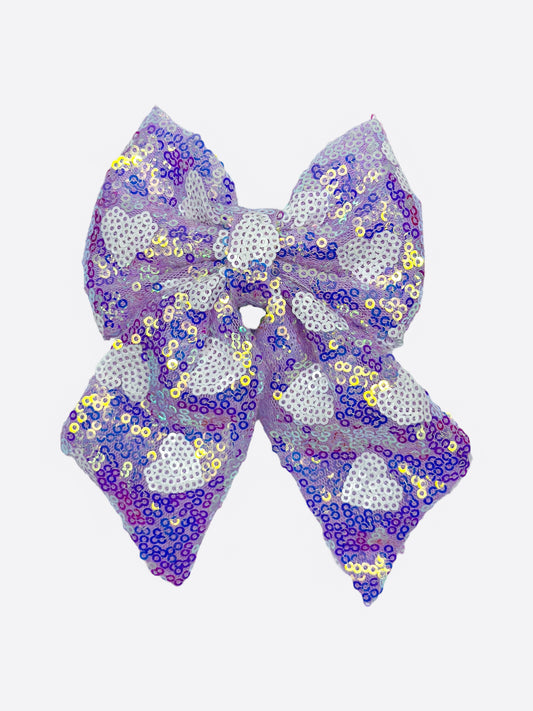 The Sassy in Sequins - Lilac Bow Tie