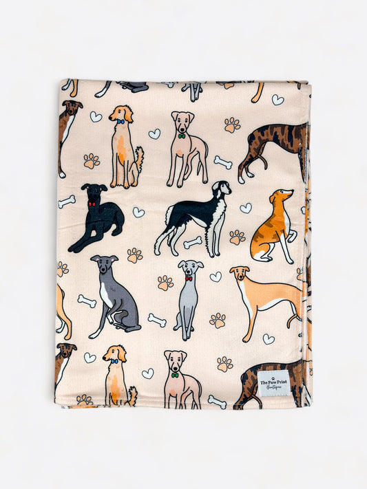 The Sighthound Dog Towel - Beige