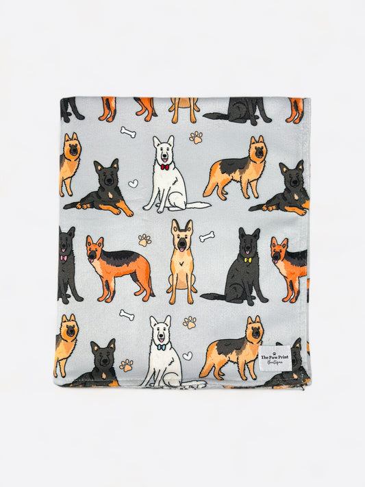 The German Shepherd Dog Towel - Grey