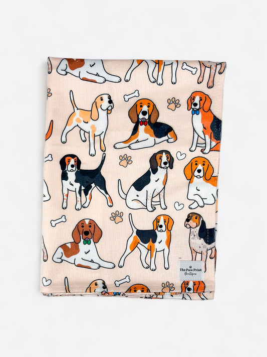 The Beagle Dog Towel - Beige