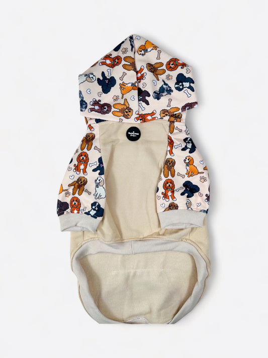 The Poodles & Doodles Dog Hoodie - Beige