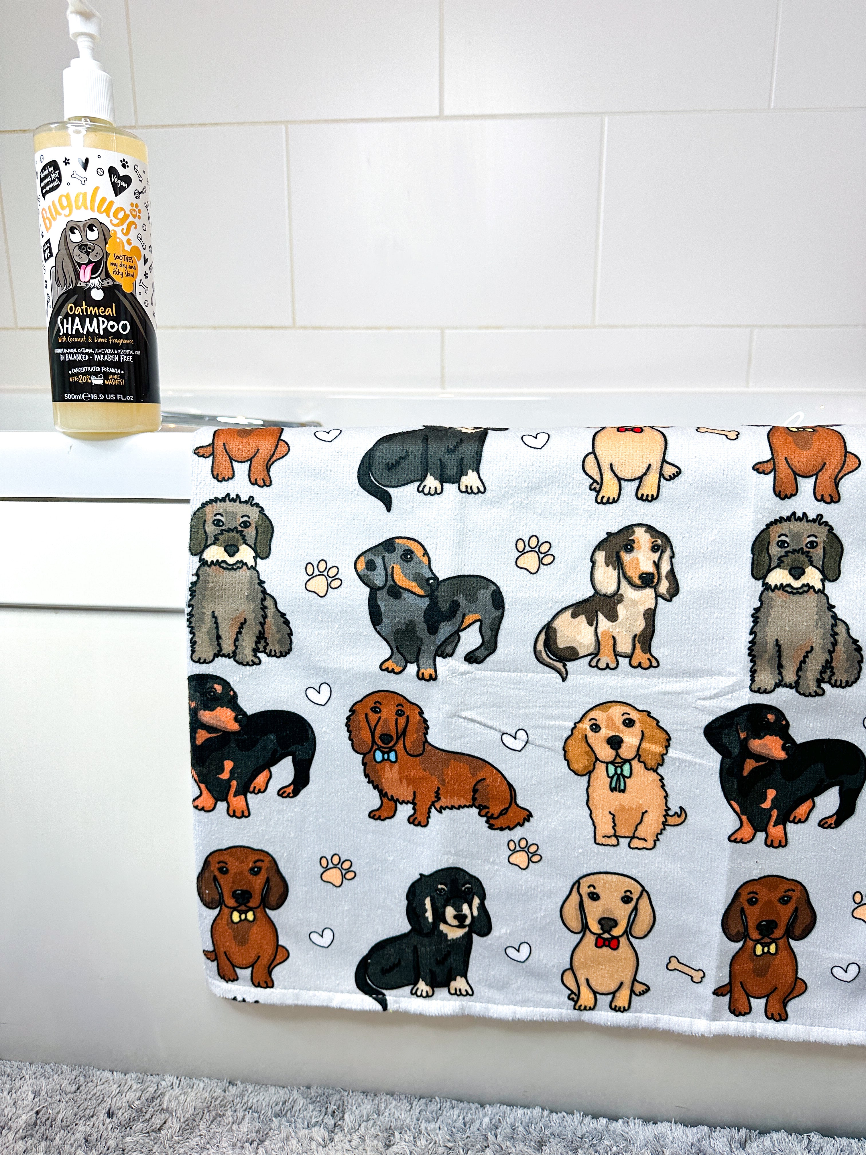 Dog hotsell print towels