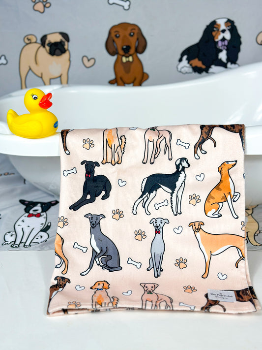 The Sighthound Dog Towel - Beige