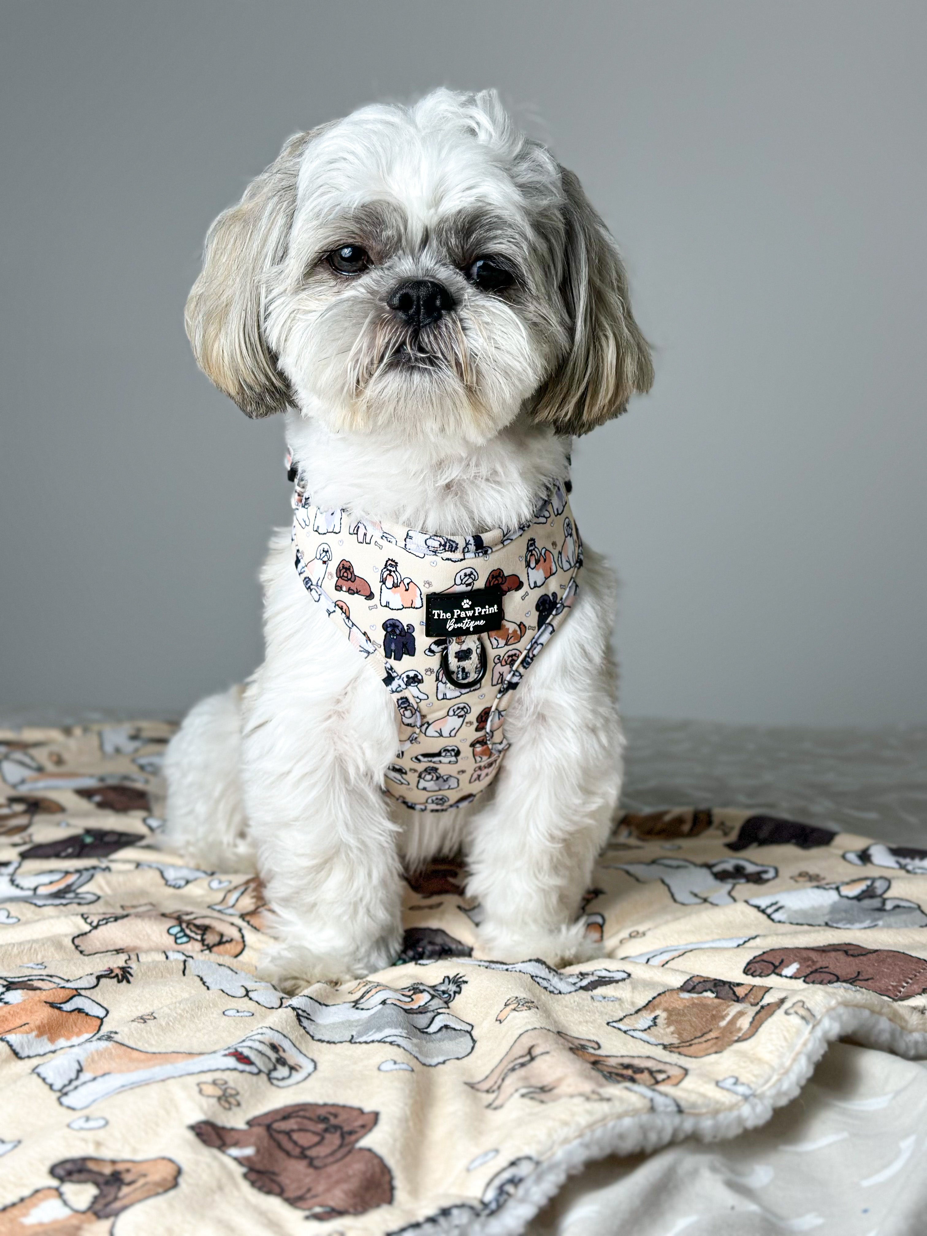 The Shih Tzu Adjustable Harness The Paw Print Boutique