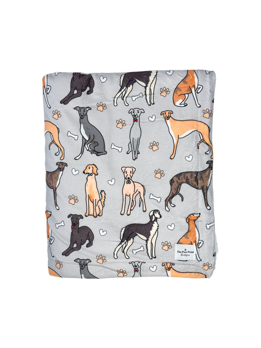 The Sighthound Dog Blanket - Grey